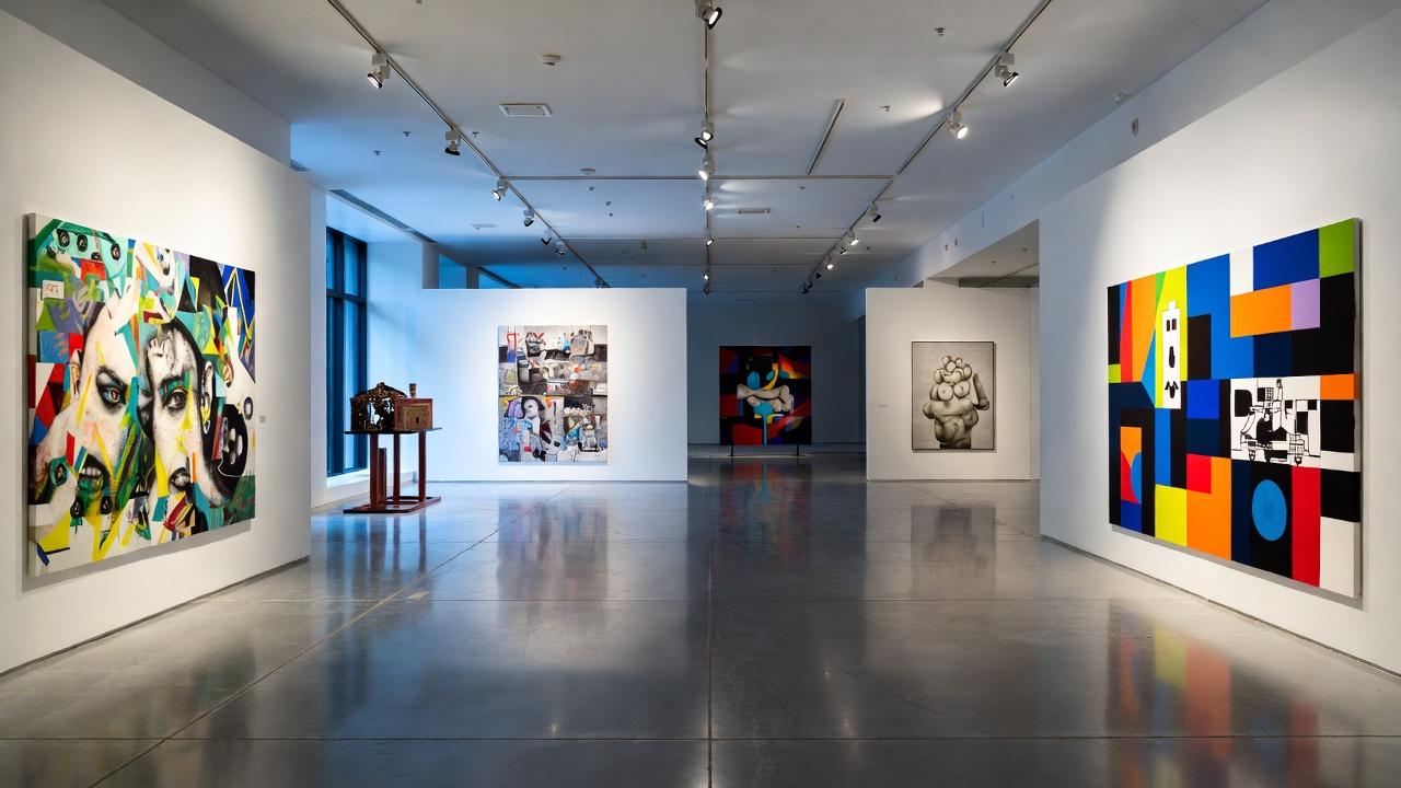 Modern art gallery interior at MAZ museum in Zapopan Guadalajara